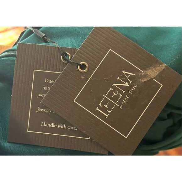 Ieena for Mac Duggal 26554I Long Sleeve High Slit Dress in Emerald Green NWT Siz - Picture 7 of 7